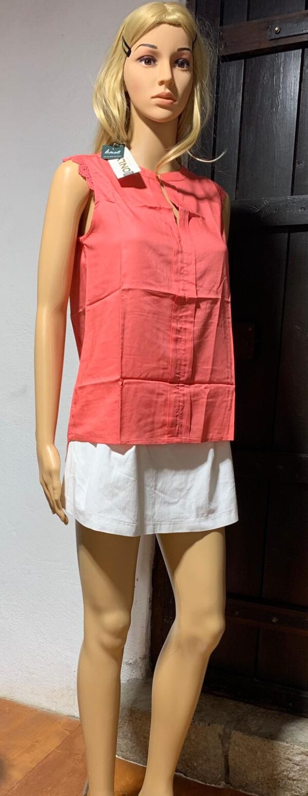 MAGLIA - CANOTTA ONLY KIMMI S/L TOP WVN NOOS - Tea Rose - Con cartellino - immagine 6